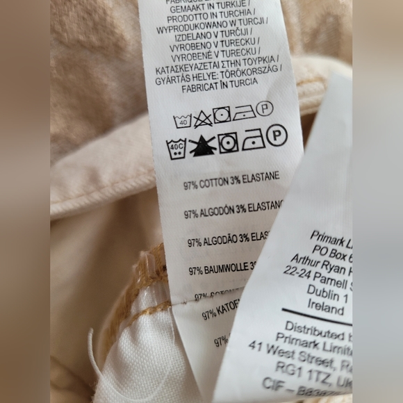 Denim & Co Women's Stretch Cotton Jeans Flare Leg Side Slits Cream US 4 - Picture 13 of 16